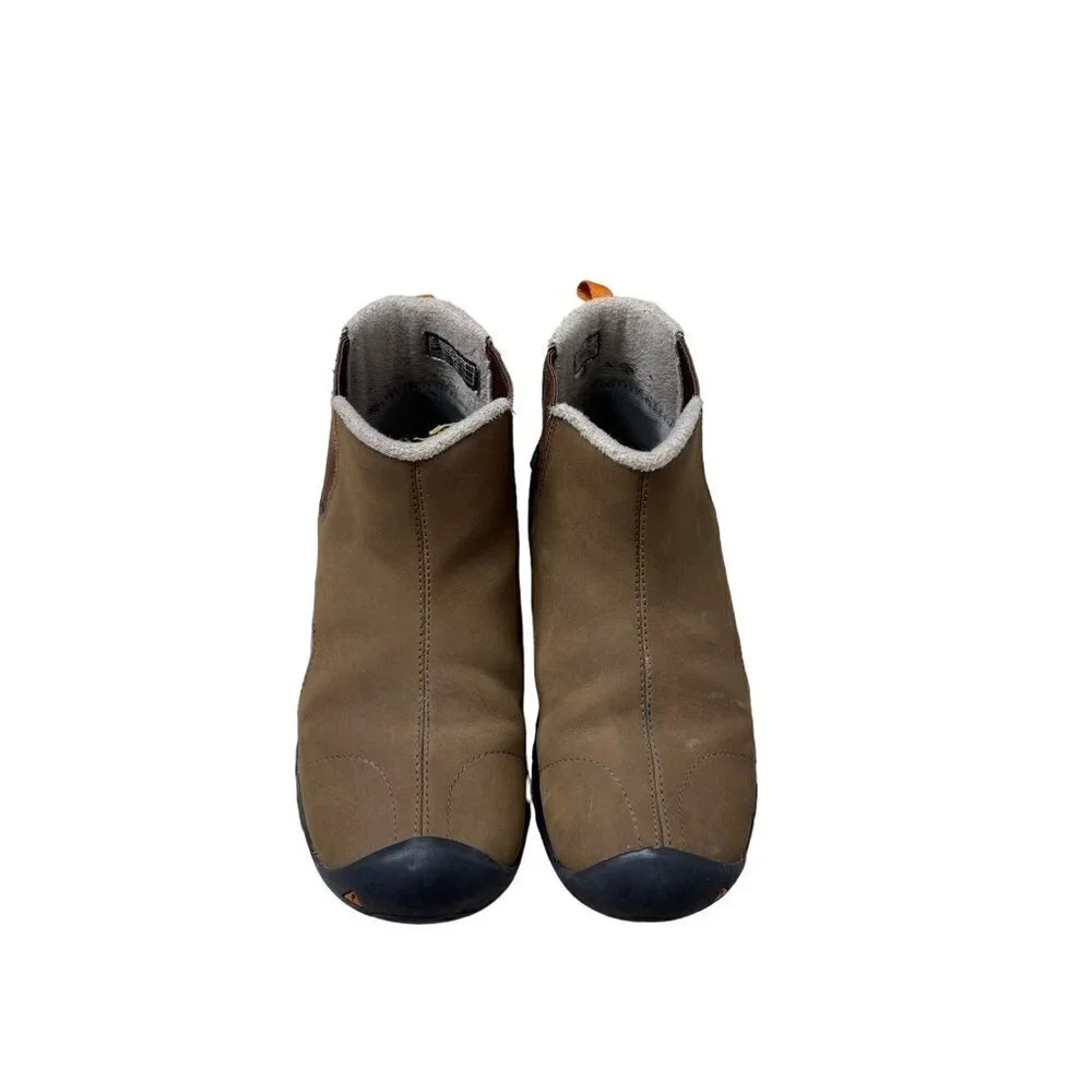 Keen 100g Insulation Waterproof Brown Leather Ankle Boots Thermal Insole 4Y